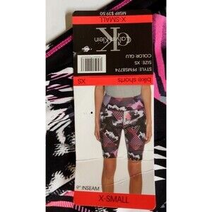Calvin Klein Womens X Small Bike yoga Sports Shorts Performance with Pocket NEW